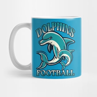 Dolphins Football Fan Art Mug